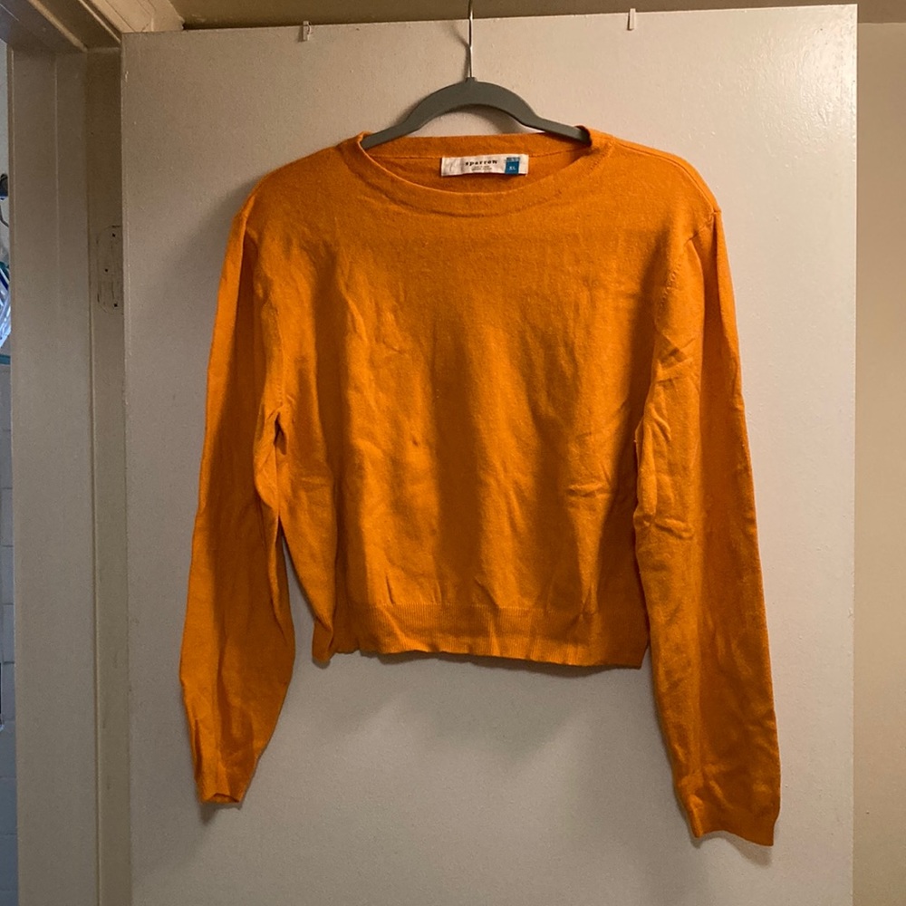 Sparrow cropped orange sweater (from Anthropologie) in size XL.